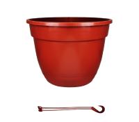 Кашпо 7 л с переливом+подвес ( терракот) (270х195 мм), литье