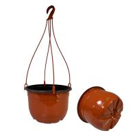 Кашпо 5 л с переливом + подвес (25х15 см), формов., терра