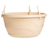 Кашпо подвесное  6 л Венеция (поддон+подвес), кремовый