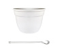 Кашпо 7 л с переливом+подвес ( белый) (270х195 мм), литье