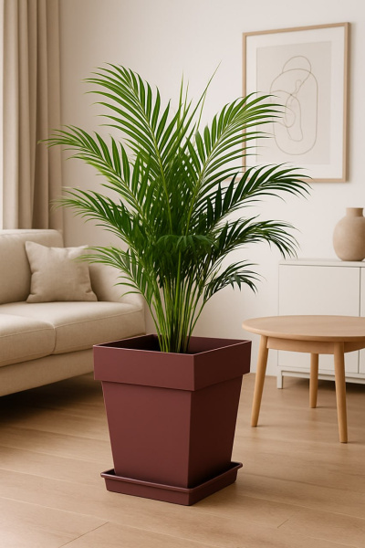 Дизайнерское кашпо 22 л YORTY , шираз (вишня)