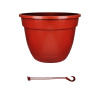 Кашпо 7 л с переливом+подвес ( терракот) (270х195 мм), литье