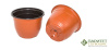 Кашпо 2,5 л с переливом + подвес (190х135 мм), формов., терра