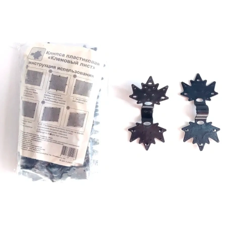 Клипса для сетки "Кленовый лист" в упаковке 20 шт