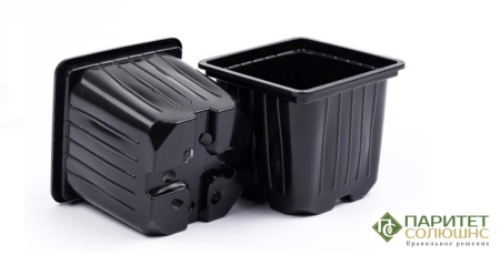 Горшок для рассады 0,4 л квадр. (9х9х8см)