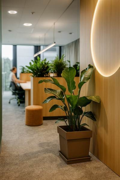 Дизайнерское кашпо 22 л YORTY , мокко