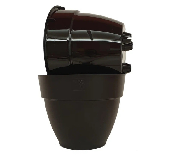 Кашпо с дренажной системой Лори 15,6 л , черный