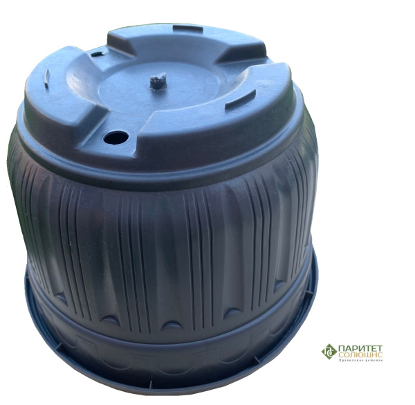 Кашпо 3,7 л с подвесом ( графит) ( 210х160 мм)